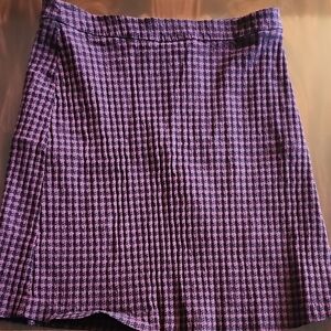 Margaret M Purple Houndstooth Women's Skirt